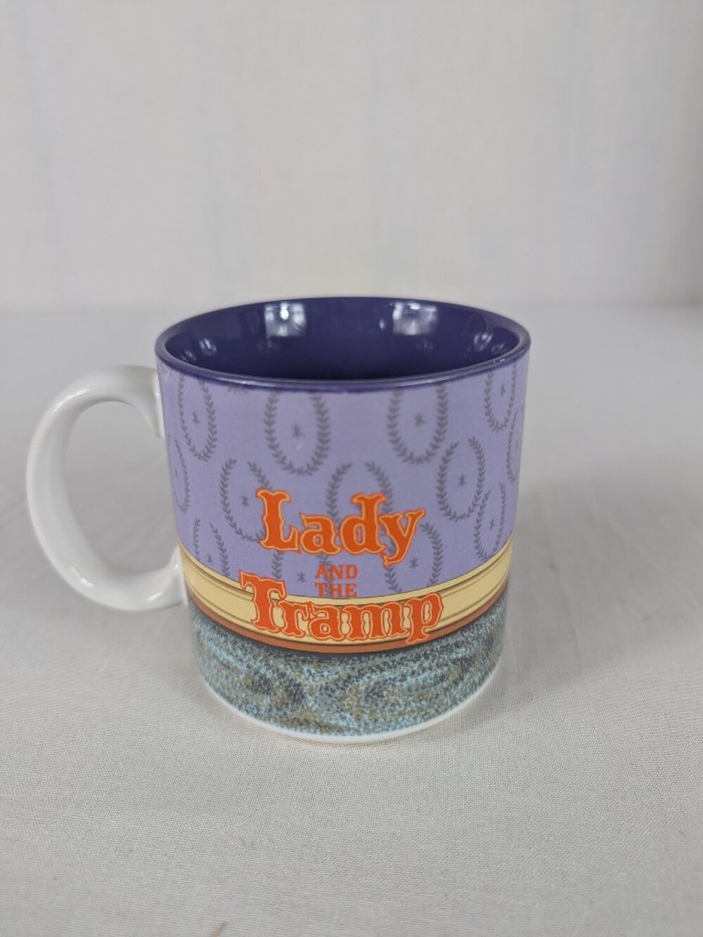Disney Lady and the Tramp Mug Vintage 1990s Dogs Collectible Classic Movie Japan